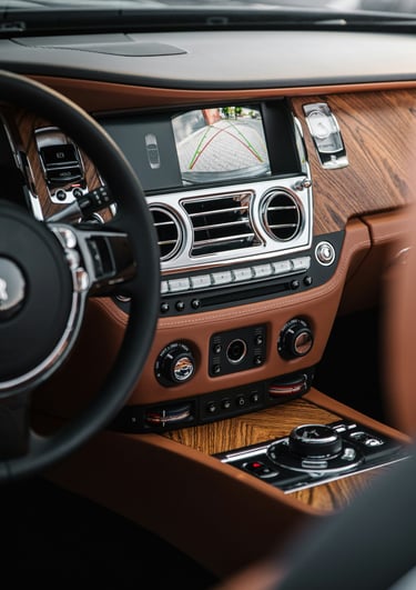 a car dashboard with a dash camera and a dash board