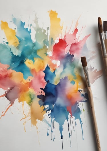 A retail display featuring a wide array of colorful children's craft and activity kits arranged on shelves. The kits are packed in vibrant boxes showcasing activities like jewelry making and crafting. A table in the foreground is adorned with neon-colored water bottles, crafting supplies, and a bright pink bag.