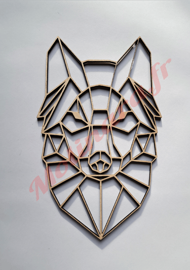 décoration en bois en forme d'animaux géométrique