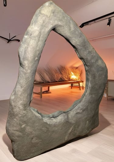 Decorative mirrors featuring organic shapes and handcrafted