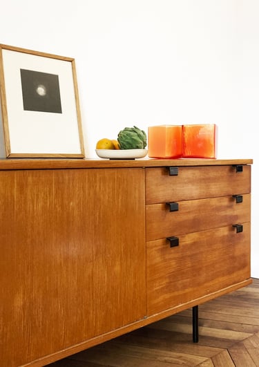 Enfilade années 1950 alain richard  lignes sobres, épuré, moderniste design vintage