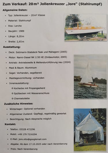 Angebot Jollenkreuzer Berlin