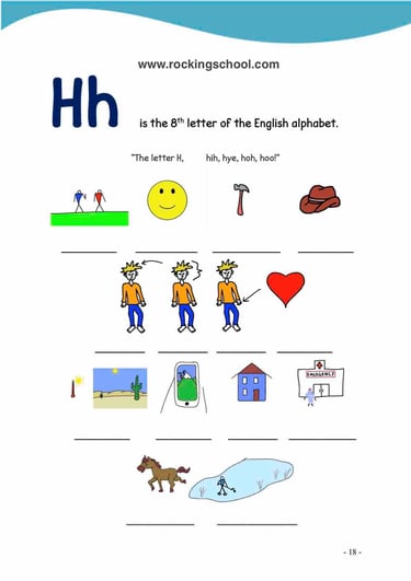 letter h phonics free english worksheets free esl worksheet free efl worksheet beginner english