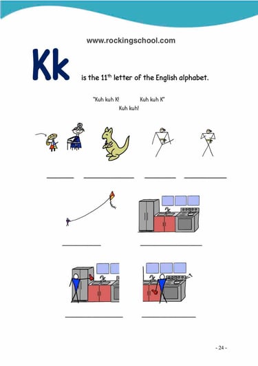 letter k phonics free english worksheets free esl worksheet free efl worksheet beginner english