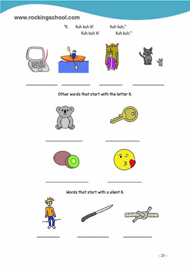 letter k phonics free english worksheets free esl worksheet free efl worksheet beginner english