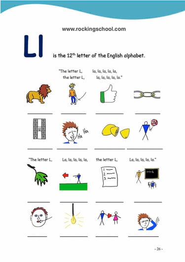letter l phonics free english worksheets free esl worksheet free efl worksheet beginner english