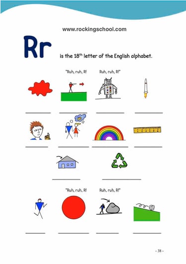 letter r phonics free english worksheets free esl worksheet free efl worksheet beginner english