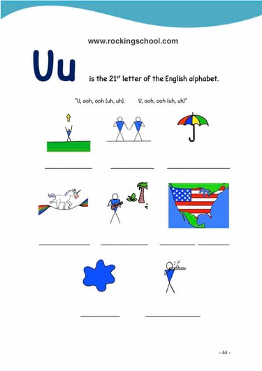 letter u phonics free english worksheets free esl worksheet free efl worksheet beginner english