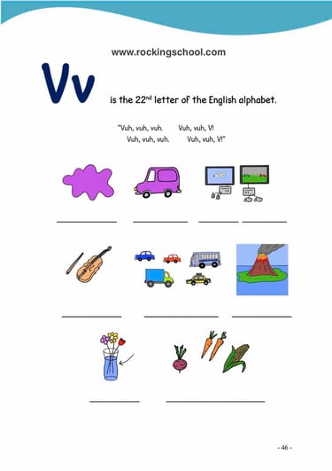letter v phonics free english worksheets free esl worksheet free efl worksheet beginner english