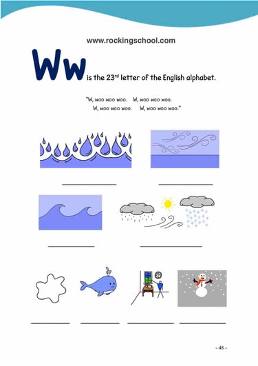letter w phonics free english worksheets free esl worksheet free efl worksheet beginner english
