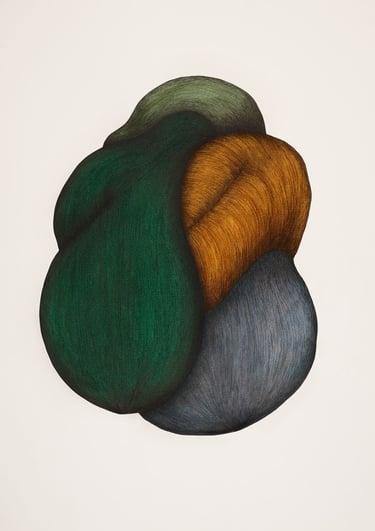 dessin abstrait encres couleurs
