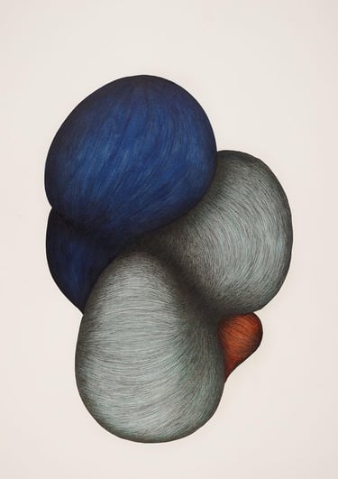 dessin abstrait encres couleurs