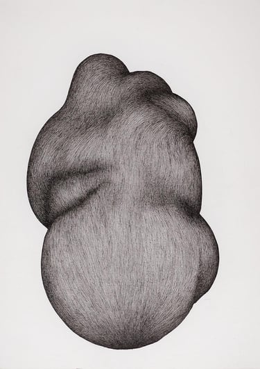 dessin abstrait encre noire