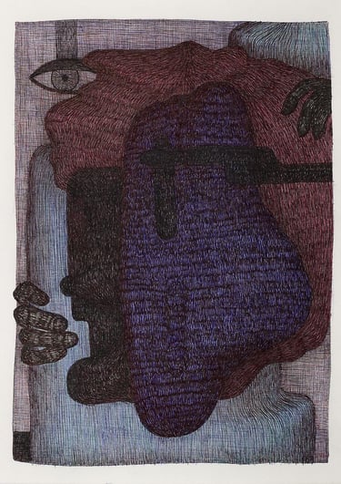 dessin abstrait bic 4 couleurs