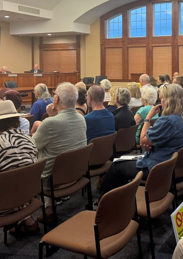 Ridgewood Town Hall with 130 residents attending