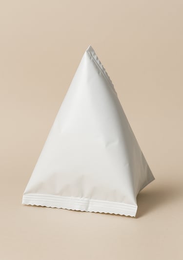 blank party favor template, pyramid chip bag template, blank pyramid chip bag