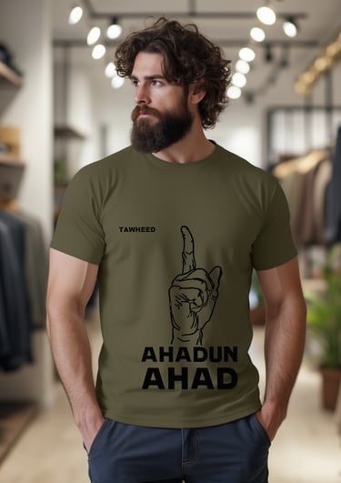 a man with a beard and a beard, wearing a t - shirt that says