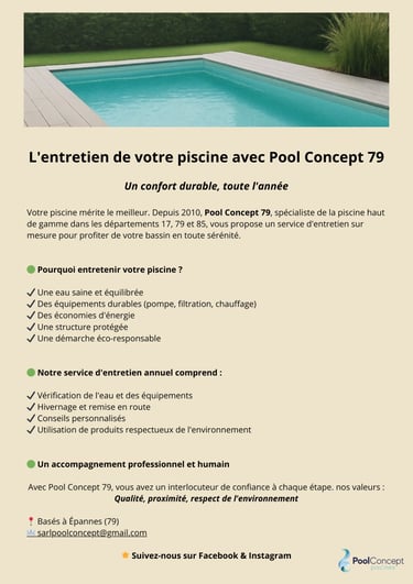 Entretien Premium 2025 / Pool concept piscines 79