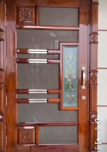  Wooden Mosquito Net Doors