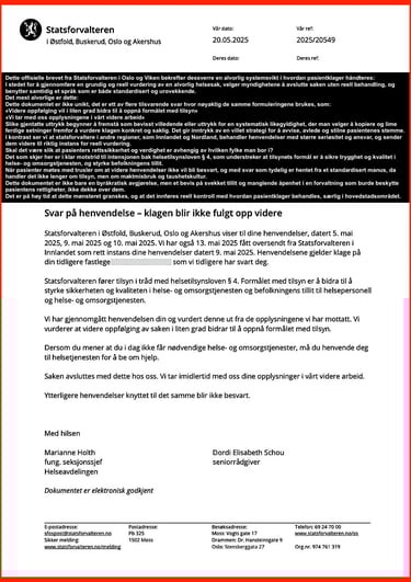statsforvalteren helse-og omsorgstjenester,Marianne Holth fung,statsforvalteren i innlandet,Frogner helse overlege,majorstuen