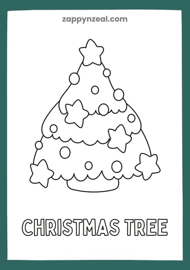 Color Christmas theme pages zappynzeal.com