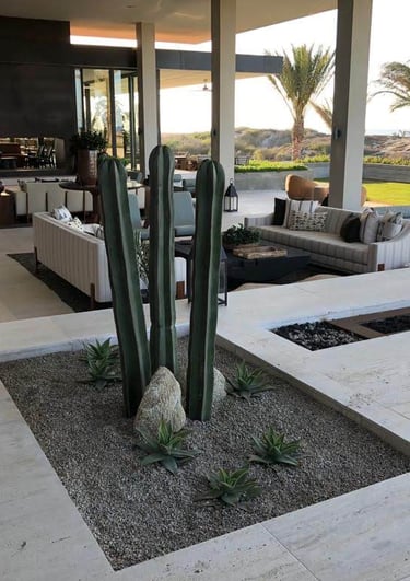 Travertino Xalapa instalado en una casa moderna