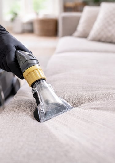 Nettoyage de canapé en profondeur par Kline Concept