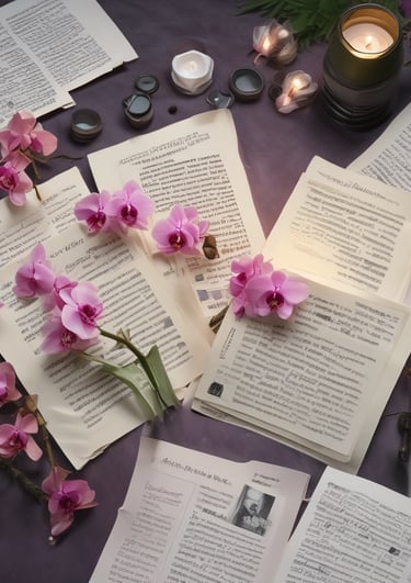 A cozy reading nook bathed in soft grey light with a steaming cup of tea beside a novel.