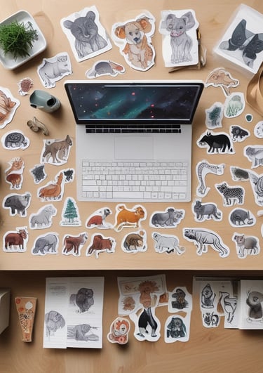 a wall with a variety of different animals and birds