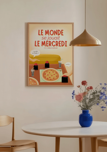 affiche cuisine, décoration illustration personnalisée, affiche souvenir en famille