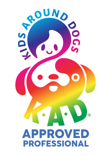 KAD Kids around dogs approved professional logo