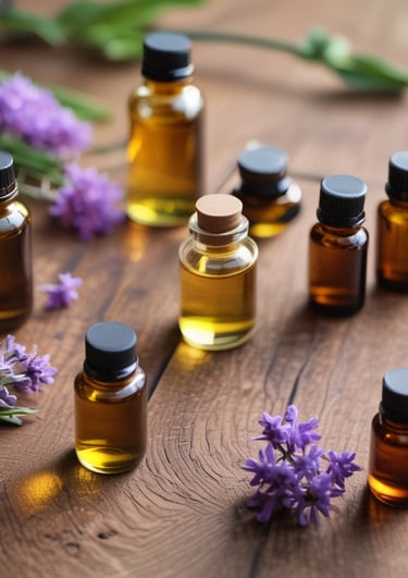 mutliple jars filled with different goods on a wooden farm stand table 