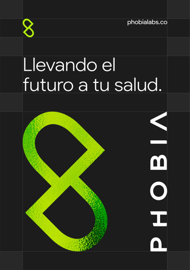 Cartel negro con letras blancas corporativo de Phobia Labs