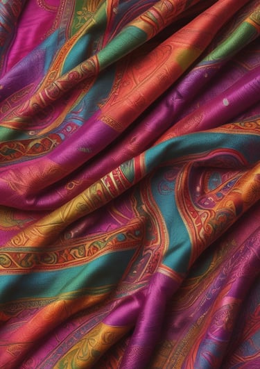 a bunch of different colored fabrics and fabrics