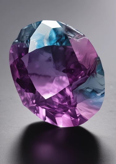 Close-up of vibrant raw and polished gemstones sparkling under soft light