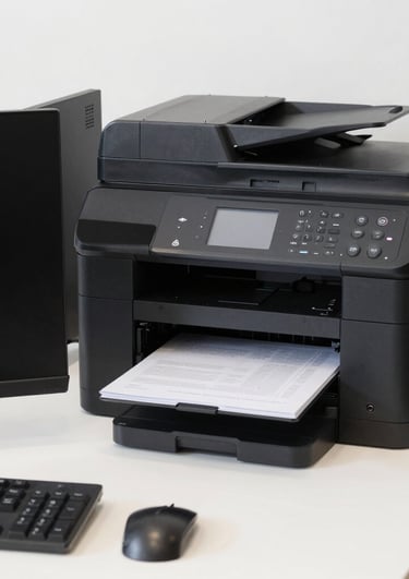 A modern workspace showing various tech and multimedia equipment available for reservation.