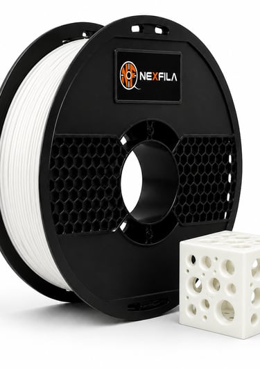 NEXFILA Turbo Finish PLA+ 3D printer filament with ultra-smooth surface finish for premium quality.
