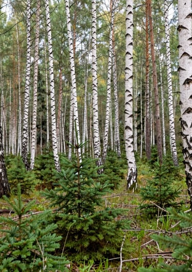 Aerial view of a forest plot marked on an interactive map.