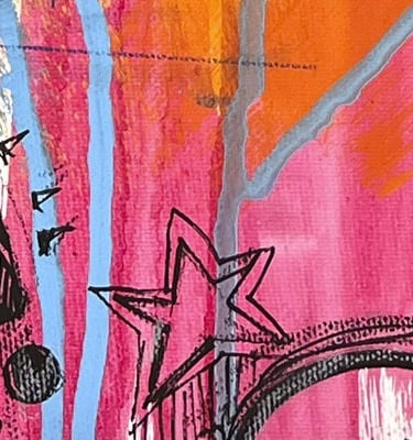 Section of a Doubt Painting by Artist Tara Roskell