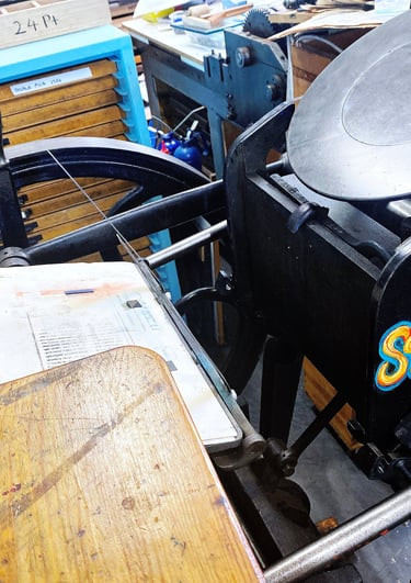 My 1909 Chandler & Price Platen -- Sasha