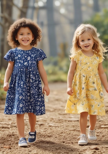 Softly lit photo of a baby wearing a delicate smocked dress, sitting on a vintage wooden chair.