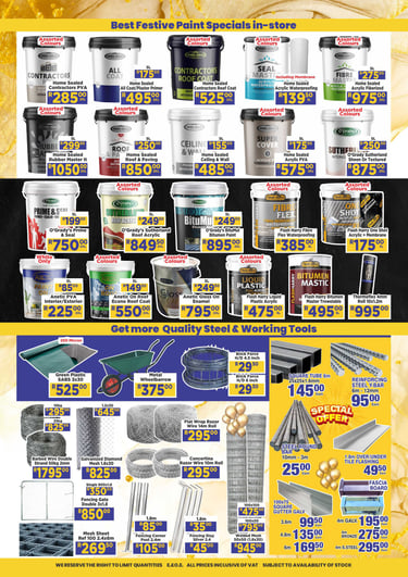 a flyer for a store with a variety of products
