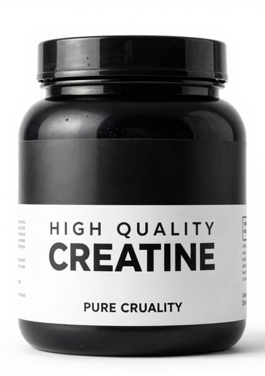 A vibrant display of various supplement bottles and powders arranged on a wooden table with fresh fruits and a measuring tape nearby.