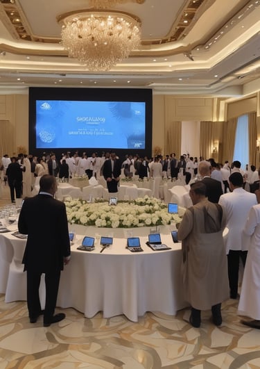 Creative team brainstorming ideas around a table filled with sketches and laptops.