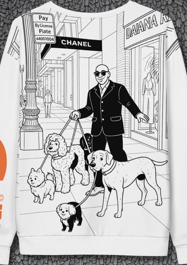 Doog Walker Illustrated Collection featuring original illustrations translated into wearable art app