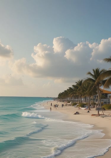 A vibrant carousel showing stunning tourist destinations across Mexico and the world, with inviting, colorful landscapes.