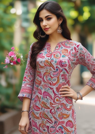 A vibrant display of colorful garments hanging on a rack, showcasing a variety of styles and fabrics.