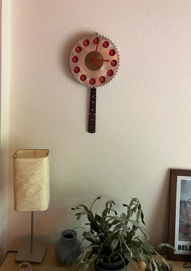 Talbotics wall clock at home in Santa Barbara.