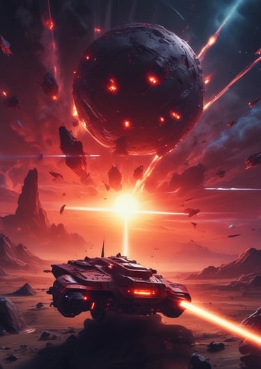 A vivid scene of players rolling dice around a starship cockpit table, with a sprawling galaxy map glowing in the background.