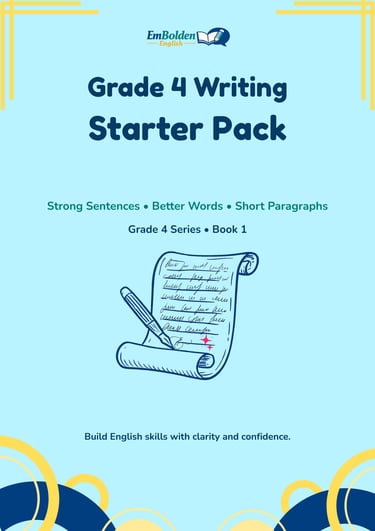 Grade 4 Writing Starter Pack cover for Grades 4